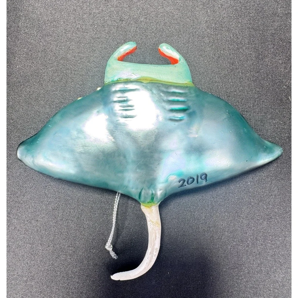 MANTA RAY Stingray Robert Stanley Glass Christmas Ornament Ocean‎ Beachy